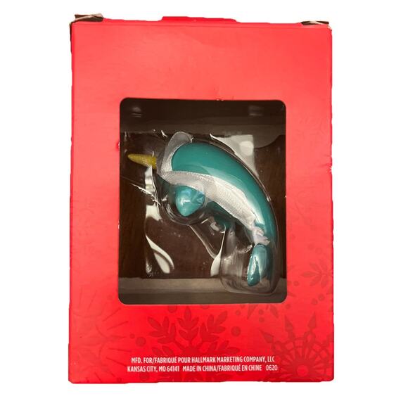 Hallmark Narwhal Whale Dolphin With Tusk Ornament Holiday Decoration Magic Cute - Picture 2 of 5